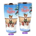 thumbnail image 2 of Merry Christmas Woofmas Xmas Noel Basenji Elf Candy Cane Snow 30oz Stainless Steel Tumbler Insulated Cup with Lid African Barkless Dog Lover - 13017, 2 of 5