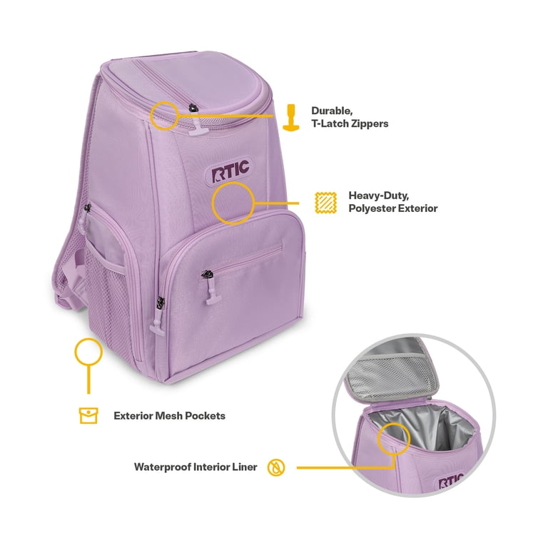 RTIC 15 Can Insulated Cooler Backpack, Lightweight Polyester