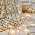 thumbnail image 2 of Cadena de luces LED de color blanco perlado de 20 LED, funciona con pilas, decoración navideña de color blanco cálido para interiores., 2 of 8