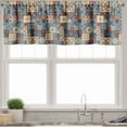 thumbnail image 3 of Ambesonne Moroccan Valance & Curtain, Tunisian, 55"x30", Dark Orange Slate Blue, 3 of 7