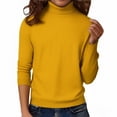 thumbnail image 5 of Comdrip Oversized Sweater Women, Women's Long Sleeve Jumper Tops 2025 Fall Chunky Knit Pullover Cozy Knit Loose Casual Trendy Pullover Tops Womens Mock Neck Sweater Yellow M, 5 of 9