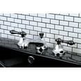 thumbnail image 3 of Kingston Brass NS4463AL Water Onyx widespread lavatory faucet with brass pop-up drain, chrome finish with black nickel trim, 3 of 6