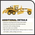 thumbnail image 5 of Diecast Masters Caterpillar 140H Motor Grader, Core Classics Series Cat Trucks & Construction Equipment | 1:50 Scale Model Diecast Collectible Model 85030C, 5 of 8