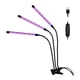 thumbnail image 4 of Lámpara para plantas, luz para plantas, apagado automático, temporización de 3, 9 y 12 horas, 3 modos, 9 niveles de intensidad LED regulables 3 tubos, 4 of 9