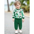 thumbnail image 4 of BemeyourBBs Baby Boy Golf Outfits Long Sleeve Golf Print Sweatshirt + Pants, 4 of 9