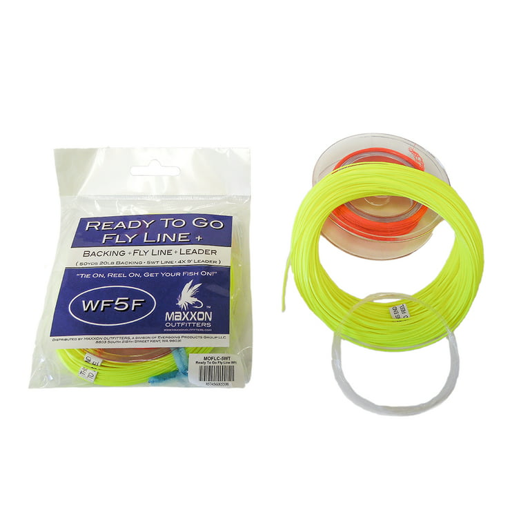 Ready To Go Fly Line Plus #8WT, Floating Flyline, 100yards 30# Backing, 9ft  Clear, 3x Leader
