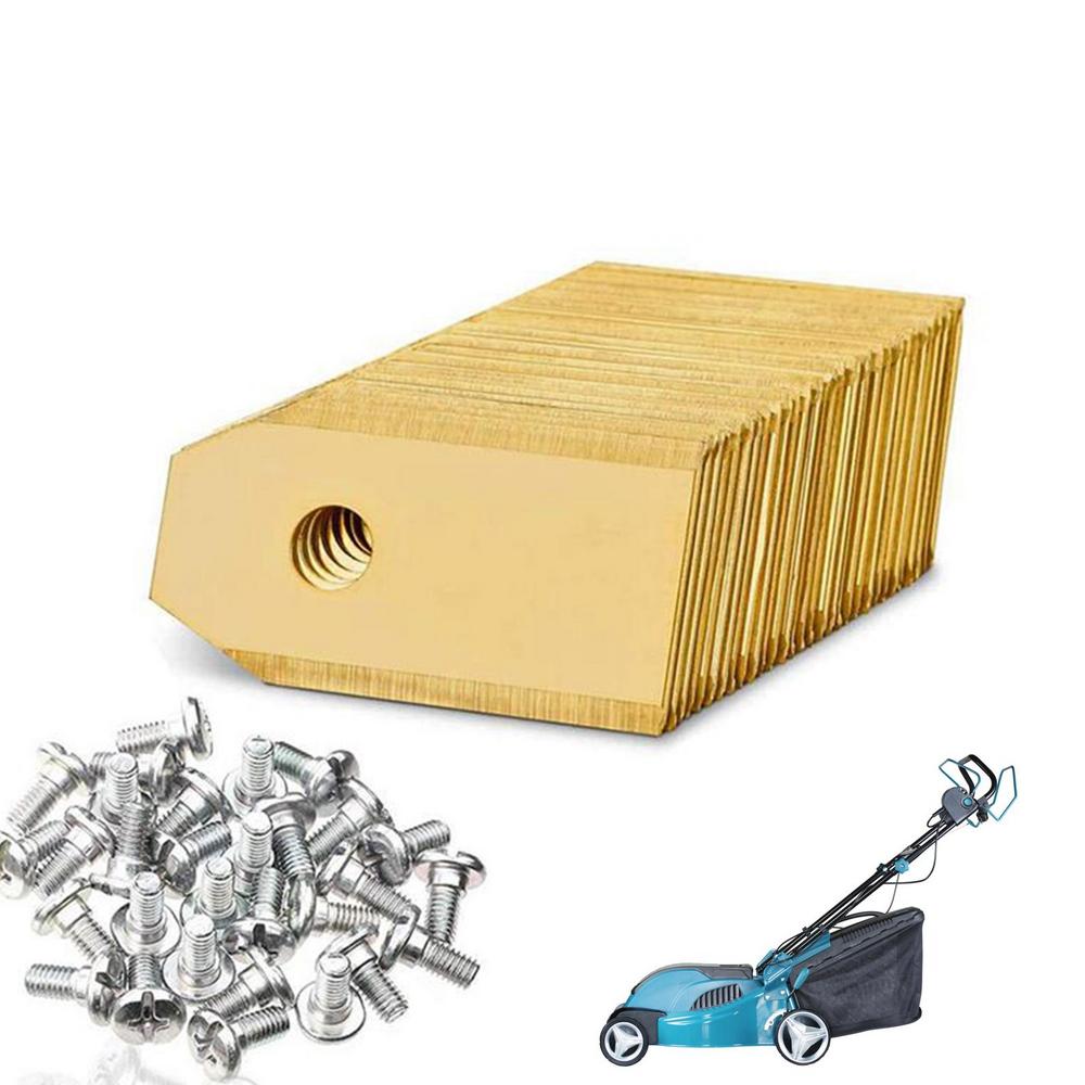Laideyi Lawn Mower Replacement Blades Titaniumplated Stainless Steel