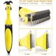 thumbnail image 3 of Dog Brush Cat Brush Grooming Comb, 23+12 Double Sided Undercoat Rake Dematting Deshedding Tool for Long Hair Pets Cat Dog Slicker Shedding Brushes Eff, 3 of 5