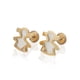 thumbnail image 1 of GIALLO | Aretes de oro 14K broquel Niña oro amarillo, madre perla y circonia GIALLO Para bebés, niñas y mujeres, 1 of 4