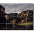thumbnail image 1 of Ceramic Tile Mural-Gustave Courbet Landscapes Painting 262. 30" w x 24" h using (20) 6 x 6 ceramic tiles, 1 of 3