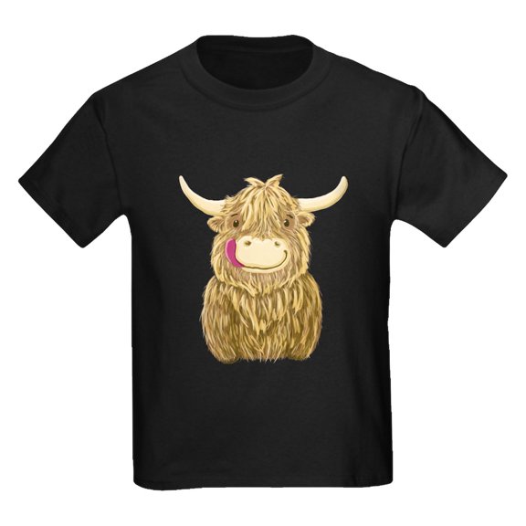 CafePress - Happy Highland Cow T Shirt - Dark T-Shirt Kids XS-XL