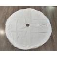 thumbnail image 6 of Fennco Styles Rustic Burlap White Faux Fur Trim Tree Skirt, 72" Round, 6 of 6
