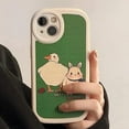 thumbnail image 3 of Compatible with iPhone Case,Cute Kawaii Bunny Duck PU Leather Bumper Camera Lens Protection Soft Shockproof Cover Phone Case (Green,iPhone 11), 3 of 6