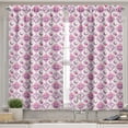 thumbnail image 2 of Ambesonne Owls Valance & Curtain, Sleeping Birds Moon Stars, 55"x30", Pink Lavender, 2 of 6