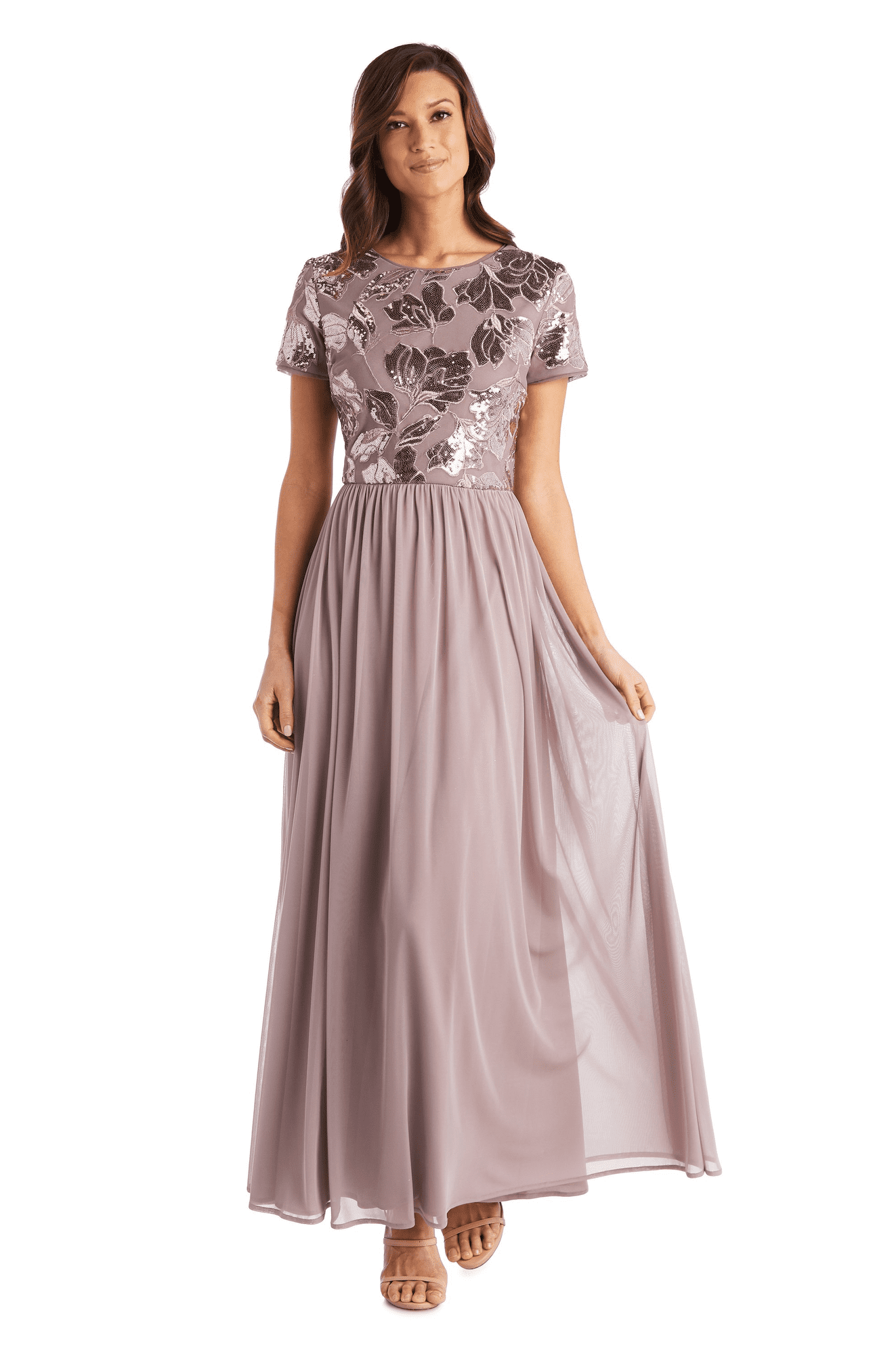 R\u0026M Richards Women's Power Mesh Sequin 