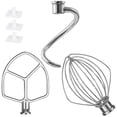 thumbnail image 1 of For KitchenAid Mixer 6 QT Dough Hook K256WW Wire Whip and Flat Blade Paddle Stainless Steel Mixers A, 1 of 5