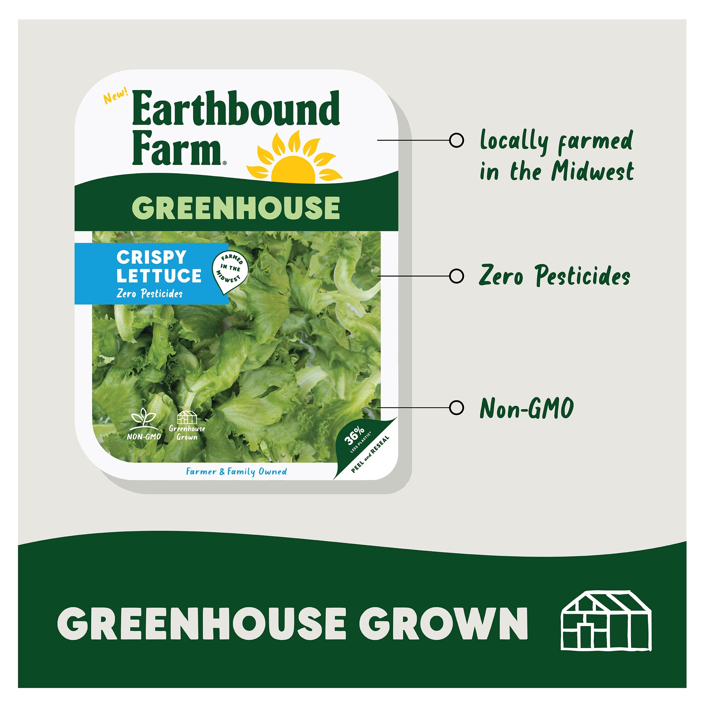 Earthbound Farm Crispy Greenhouse Lettuce 4 oz