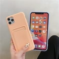 thumbnail image 4 of Wallet Phone Case Compatible with iPhone 12 Mini, Card Slot Design, Simple Color Purse Protective Business Case Hard Back Covers (Pink, iPhone 12 Mini), 4 of 14