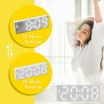 thumbnail image 4 of White Digital Alarm Clock with Temperature Display, 3-Level Brightness Adjustable LED Electronic Clock for Bedroom Desk, Date Week Display, Power Saving Mode, 4 of 8