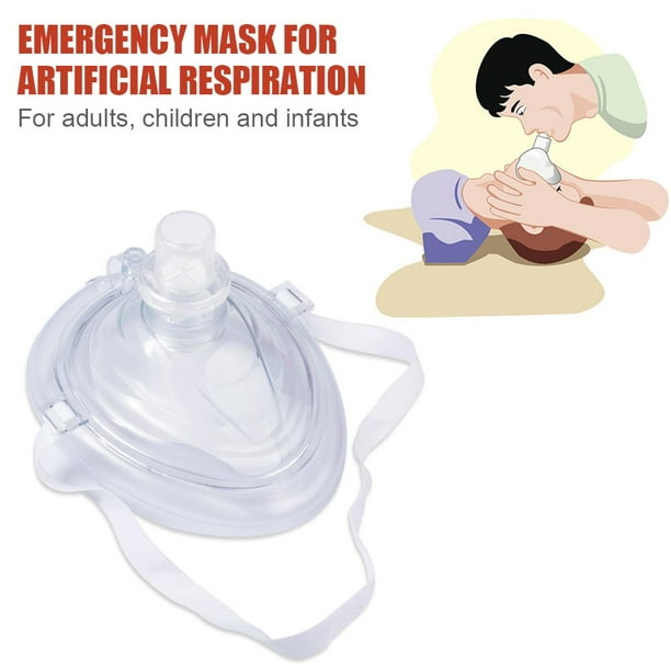 Máscara de respiración CPR con válvula unidireccional Máscaras de respiración artificial reutilizables