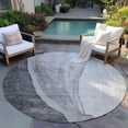 thumbnail image 6 of Addison Rugs Chantille Indoor/Outdoor Transitional Abstract Gray Washable Round Rug, 8' x 8', 6 of 6