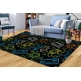 thumbnail image 5 of Gaming Room Rugs, Colorful Rug, Neon Colors Rugs, Modern Rug, Thick Rug, Gift For Her, Salon Decor Rug, Office Rug, Machine Washable Rug, 3.3'x5' - 100x150 cm, 5 of 5