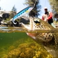 thumbnail image 4 of Señuelos de pesca flotantes con lápiz de cola en espiral de plástico, accesorio para aparejos de pesca con cebo duro artificial (B), 4 of 8