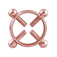 thumbnail image 4 of SIfdSeng Stainless Steel Zircon Jewelry Nipple Rings Non Piercing Clamp on for And, 4 of 4