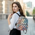 thumbnail image 6 of FORMRS Mini Backpack Purse for Women Travel Daypack Casual Shoulder Bag, Blue Art Pattern, 6 of 7