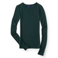thumbnail image 1 of Aeropostale Womens Slim Fitting Ribbed Graphic T-Shirt, Green, Juniors, Medium, 1 of 1