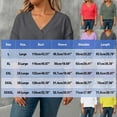 thumbnail image 4 of Horkkom Pullover Sweaters for Women Long Sleeve V Neck Sweaters Causal Solid Color Cozy Sweaters L, 4 of 10