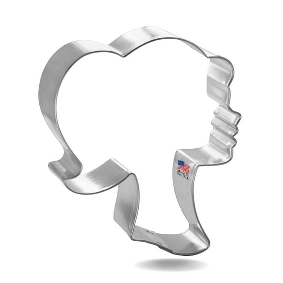 Doll Head Cookie Cutter 4.25 in – Made in the USA – Foose Cookie Cutters Tin Plated Steel – Cookie Mold
