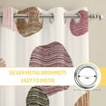 thumbnail image 6 of Abstract Geometric Kitchen Curtains Window Panels, Farmhouse Vintage Polka Dot Red Brown Insulated Window Treatment Curtain, Grommet Curtains for Bedroom/Living Room/Bathroom, 2 Piece 42"Wx63"L, 6 of 8
