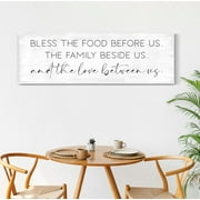 Rustic Wall Posters Bless The Food Before Us Sign Canvas Art Poster Wall Decor Prints Painting Picture Artwork Dining Room Kitchen Home Decoration No Frame