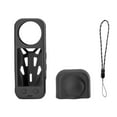 thumbnail image 2 of Silicone Protective Case with Lens Cover for Insta360 X5 Camera, Heat Dissipation, Anti-Slip, Scratch-Resistant, with Wrist Strap – Black or Glaze White, 2 of 4