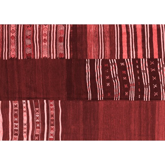 Ahgly Company Indoor Rectangle Southwestern Red Country Area Rugs, 5' x 7'