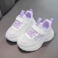 thumbnail image 2 of CAUYDY School Girls Lightweight Shoes Kids Breathable Adorable Running Sneakers Gifts for Children Purple Sizes 2, 2 of 8