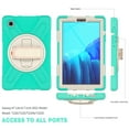 thumbnail image 5 of Samsung Galaxy Tab A7 Lite 8.7 inch Case 2021 SM-T220/T225/T227 for Kids with Carrying Shoulder Strap Hand Strap, Dteck Heavy Rugged Shockproof Impact Resistant Cover with Rotating Stand,Mint, 5 of 10