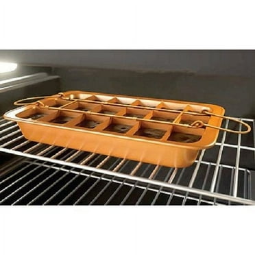 Gotham Steel Brooklyn Brownie Pan with Built-in Slicer Nonstick Brownie Pan