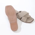 thumbnail image 6 of Roxoni Velvet Piping Flat Sandals for Women - Stylish Studs Around Outsole. Comfortable, Dressy Footware for Summer Ideal for Work, Travel, Shopping, 6 of 8