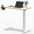 thumbnail image 5 of ACTIVESIT White 28"x16" Adjustable Overbed Bedside Table with Wheels Laptop Table Standing Computer Desk Portable Stand-up Work Station Cart Tray Side Table for Sofa and Bed, 5 of 8