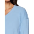 thumbnail image 5 of RBX Active Women's Ottoman Ribbed Lightweight V-Neck Sweatshirt, 5 of 5