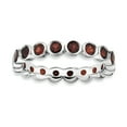 thumbnail image 1 of Bague Grenat Empilable en Argent Sterling Expressions Taille 10, 1 of 3