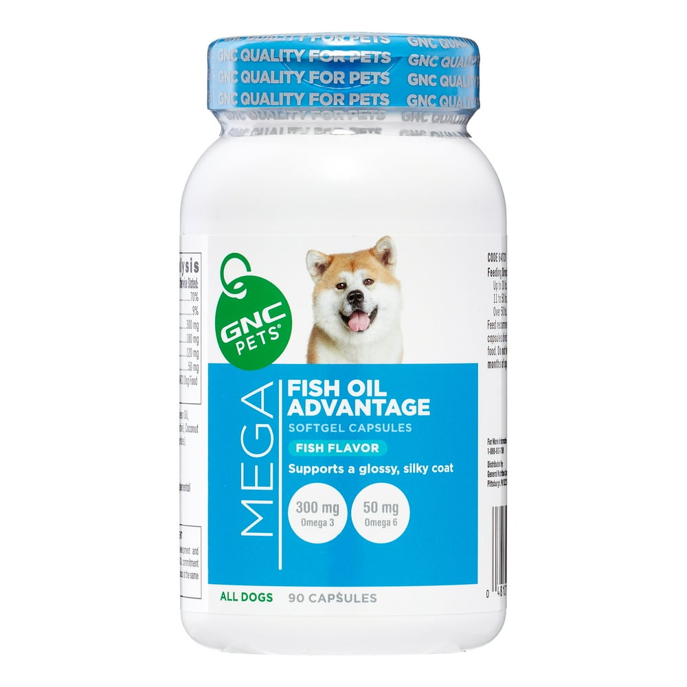 GNC Pets Mega Fish Oil Advantage for All Dogs Fish Flavor, 90
