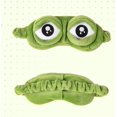 thumbnail image 3 of Antifaz para dormir Lindo Antifaz para dormir Rana verde Antifaz para dormir Pelusa Suave Sombra de ojos 3d Divertido Rana Ojo para hombres y mujeres Dormir (green1pcs) JAMW Sencillez, 3 of 5