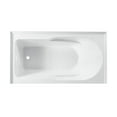 thumbnail image 3 of Concorde 60" x 32" Acrylic Glossy White, Alcove, Integral, Left-Hand Drain, Apron Bathtub, 3 of 12