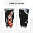 thumbnail image 3 of Fotbe Tricolor Koi Fish Trio Pattern 20 oz Tumbler Stainless Steel Vacuum Insulated Coffee Ice Cup Double Wall Travel Flask Leak-proof Coffee Cup-Without Straw, 3 of 8