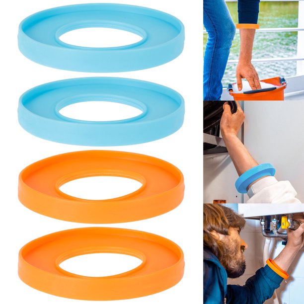 Muyoka Pulseras de silicona antigoteo de 2,44 pulgadas, pulseras impermeables para limpiar, hornear, pintar, jardinería Muyoka Hogar