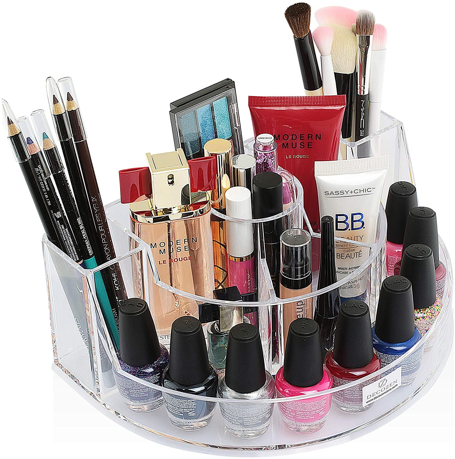 Makeup Brush Holder, Bathroom Organizer Countertop, Decorative Bathroom  Counter/Vanity Organizer, 3 Slot Cosmetic Brushes Caddy/Hair Accessories