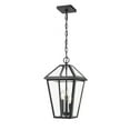 thumbnail image 3 of 3 Light Outdoor Chain Mount Lantern In Traditional Style 10 Inches Wide By 18 Inches High-Black Finish Z-Lite 579Chb-Bk, 3 of 7